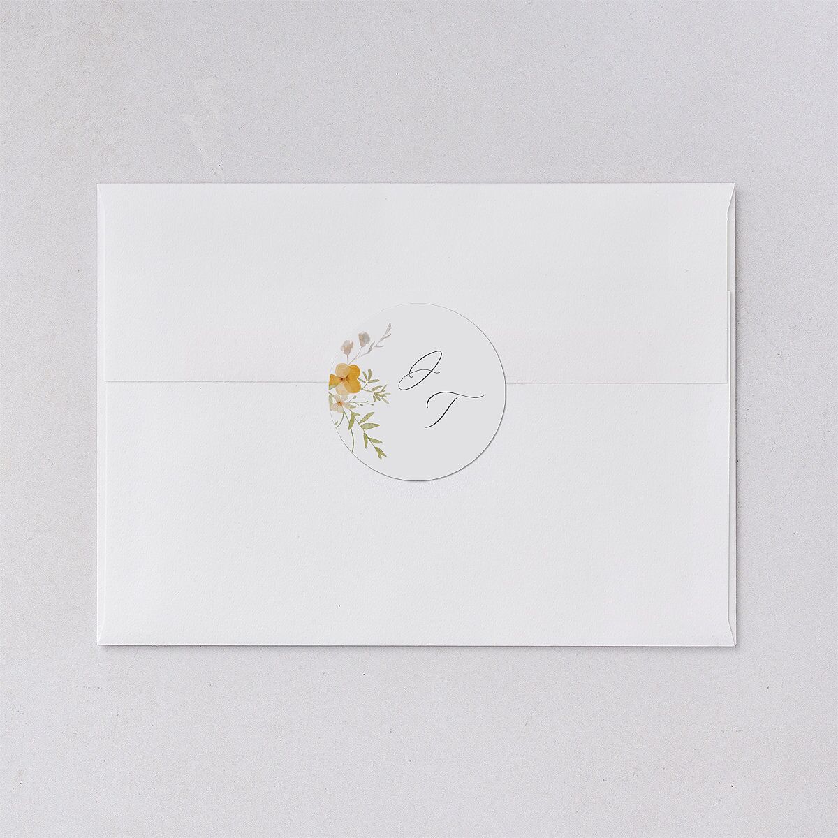 Dainty Wildflowers Wedding Stickers Sunflower Sticker