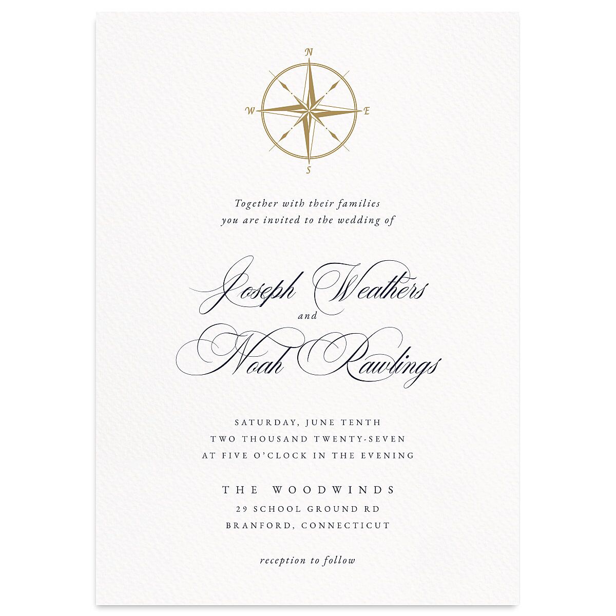 Formal Nautical Wedding Invitations