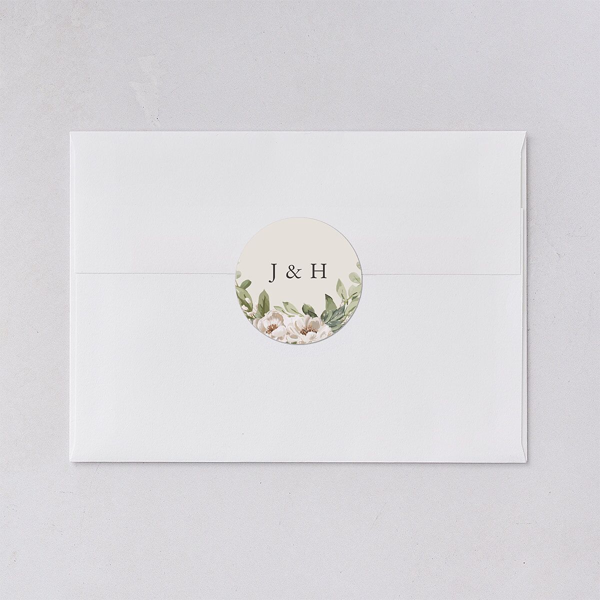 Greenery Laurel Wedding Stickers Champagne Circle