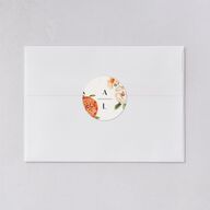 Blooming Dahlias Wedding Stickers Hot Pink Circle