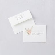 Pampas Floral Save The Date Magnets Snow Magnet Paper