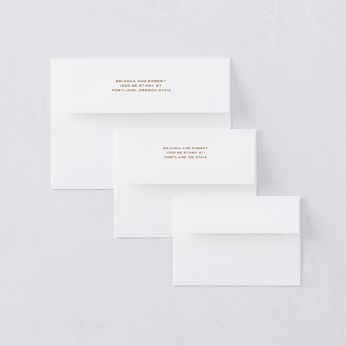 Beach Party Wedding Invitation Envelopes White Pink Cotton Both Recipient and Return Addresses Standard Signature