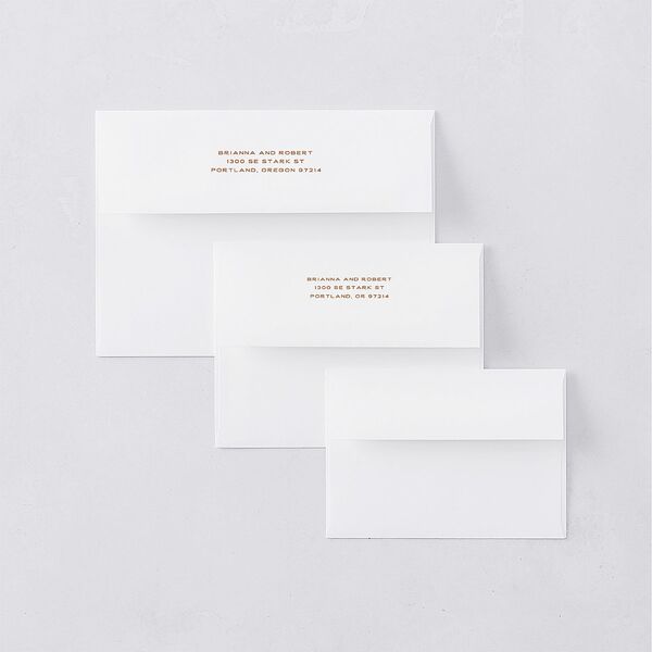 Beach Party Wedding Invitation Envelopes White Pink Cotton Both Recipient and Return Addresses Standard Signature