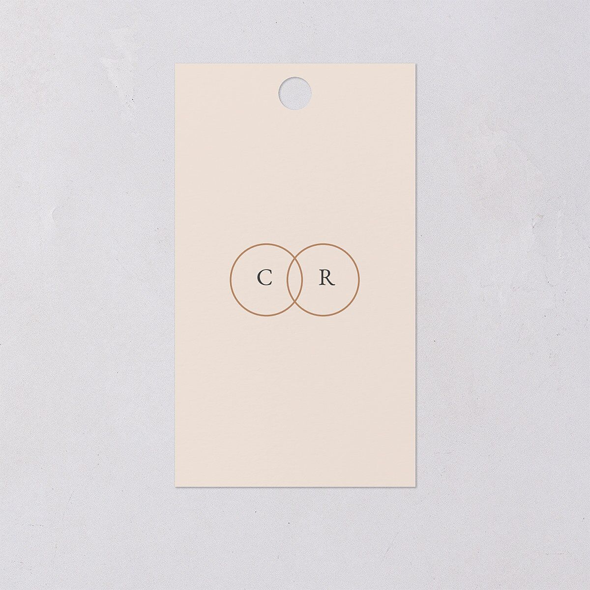 Bohemian Floral Hoop Favor Gift Tags Camel Signature