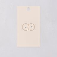 Bohemian Floral Hoop Favor Gift Tags Camel Signature