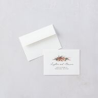 Pampas and Eucalyptus Floral Wedding Response Cards Desert Rose Signature Standard