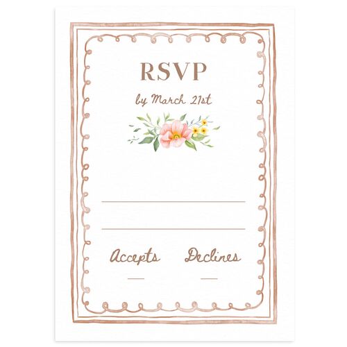 Countryside Crest Wedding Response Cards Mocha Signature Standard