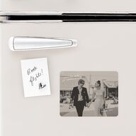 Handwritten Photo Faux Postcard Save The Date Magnets Sand Magnet Paper