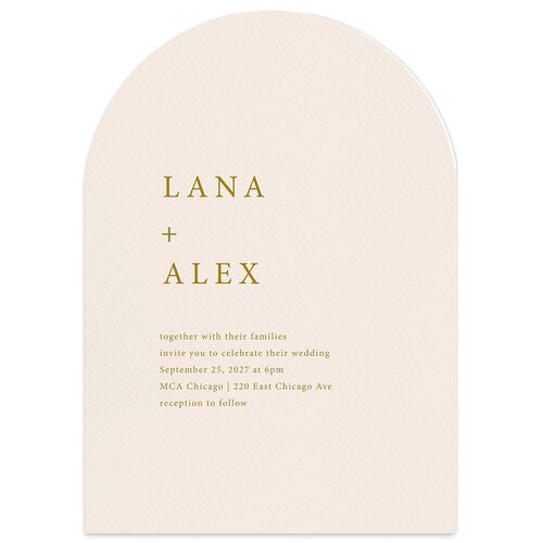Natural Palette Wedding Invitations Peony Signature Blank No Arch