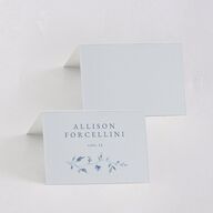 Timeless Floral Place Cards Dusty Blue Signature