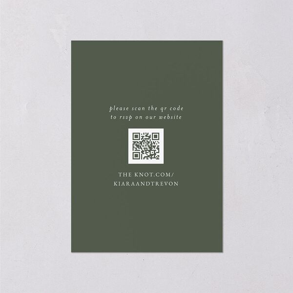 Romantic Photo Wedding Response Cards Gold Hunter Green Signature
