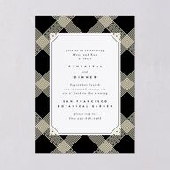Mien Embroidery Rehearsal Dinner Invitations Midnight Signature Blank