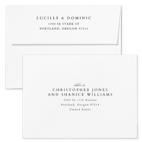 The Union Of Wedding Invitation Envelopes Rose Navy Return Address Standard Signature