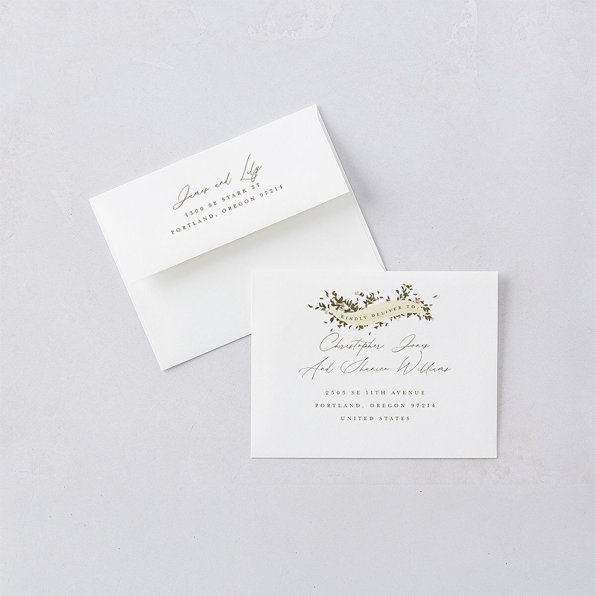 Graceful Chuppah Thank You Cards Pure White