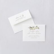 Graceful Chuppah Thank You Cards Pure White