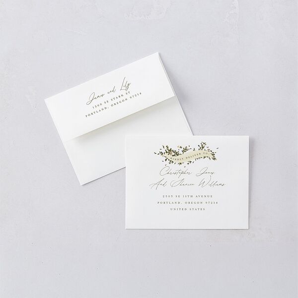 Graceful Chuppah Thank You Cards Pure White