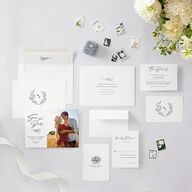 Rustic Setting Save The Date Cards Medieval Grey Signature smooth Blank No Standard