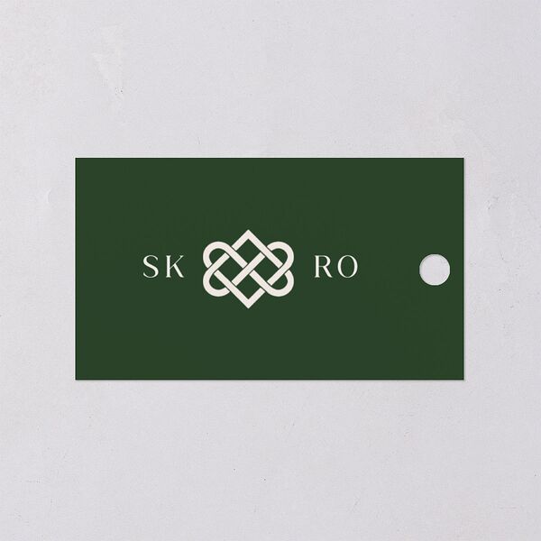 Celtic Knot Favor Gift Tags Hunter Green Signature