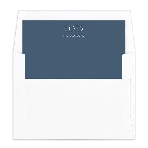 Shimmering New Year Envelope Liners Standard Navy