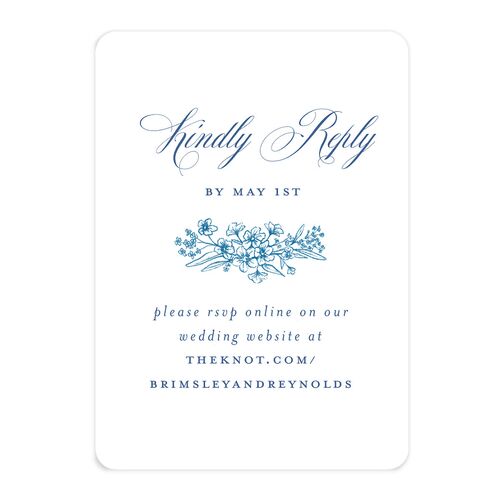 Elegant Antique Toile Frame QR Code RSVP Cards Cruise Signature Rounded
