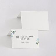 Minimal Floral Place Cards Ocean Signature