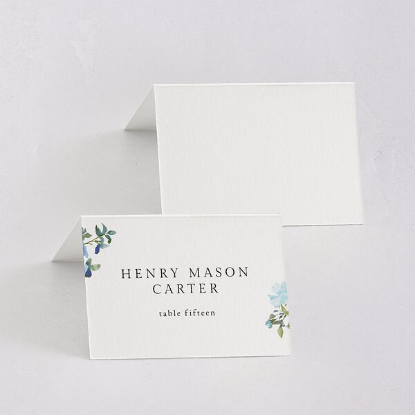 Minimal Floral Place Cards Ocean Signature
