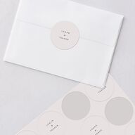 Romantic Minimal Wedding Stickers Snow Circle
