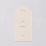 Oval Garland All-in-One Wedding Invitations Sepia Signature Light Both Recipient and Return Addresses No