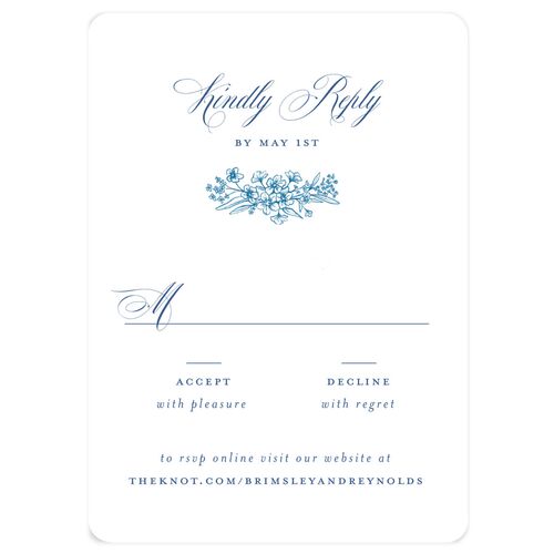 Elegant Antique Toile Frame Wedding Response Cards by Bridgerton Cruise Signature Rounded