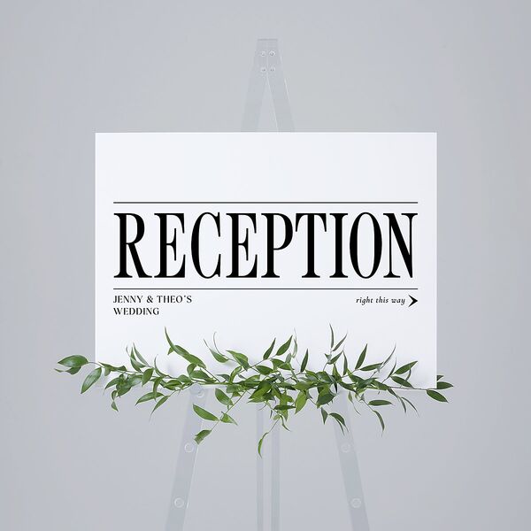 Magazine Cover Standard Direction Sign Medium Licorice Standard Indoor Foam Core M Direction