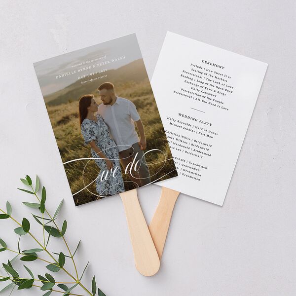 Photo Vow Fan Programs Pure White Signature Standard