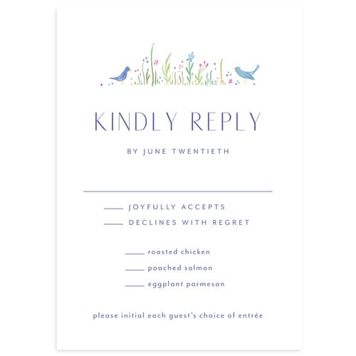 Cottage Wildflowers Wedding Response Cards Maritime Signature Standard