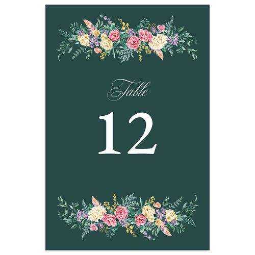 Glamorous Regency Garden Table Numbers by Bridgerton Deep Lake Signature