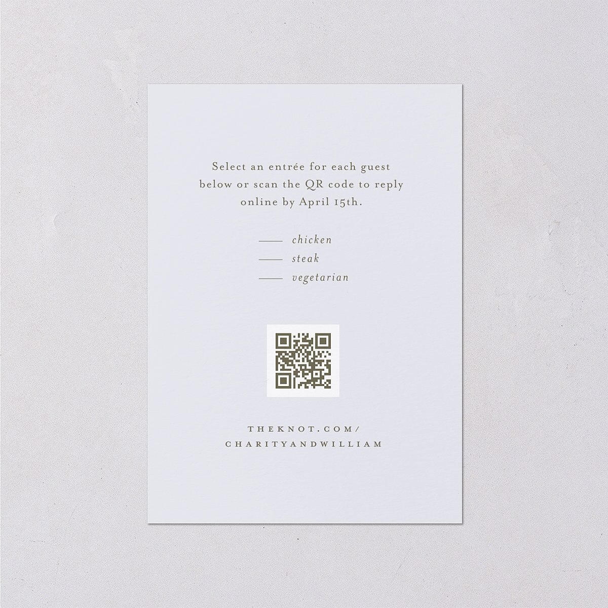 Floral Photo Wedding Response Cards Ocean Signature Standard