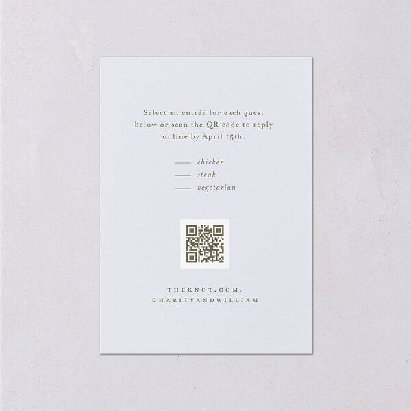 Floral Photo Wedding Response Cards Ocean Signature Standard