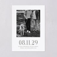 Timeless Lockup Save the Date Cards Pure White Signature smooth Blank No Standard