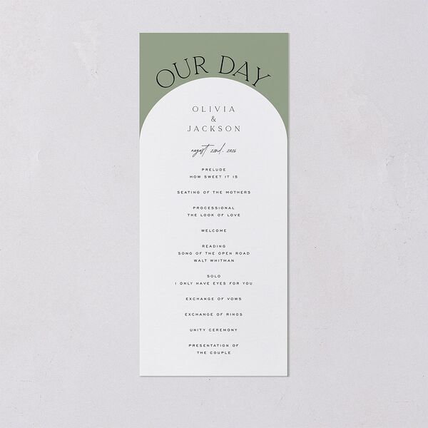 Love Is Patient Wedding Programs Thyme Signature