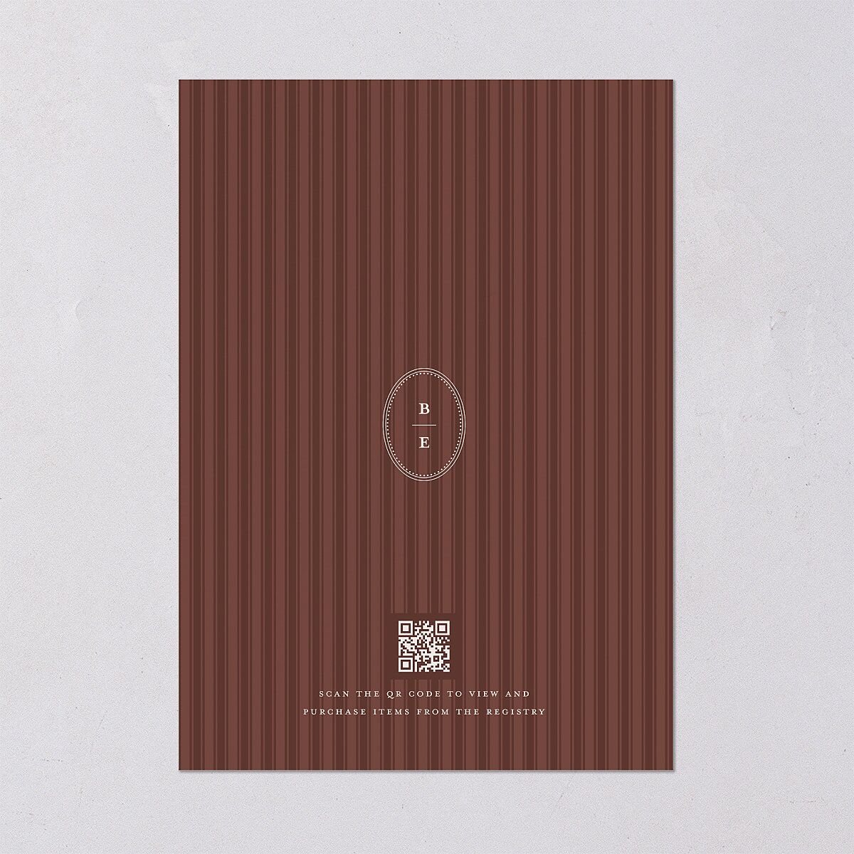 Vintage Oval Monogram Bridal Shower Invitations Merlot Signature Blank Standard