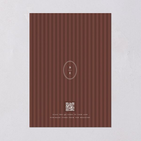 Vintage Oval Monogram Bridal Shower Invitations Merlot Signature Blank Standard