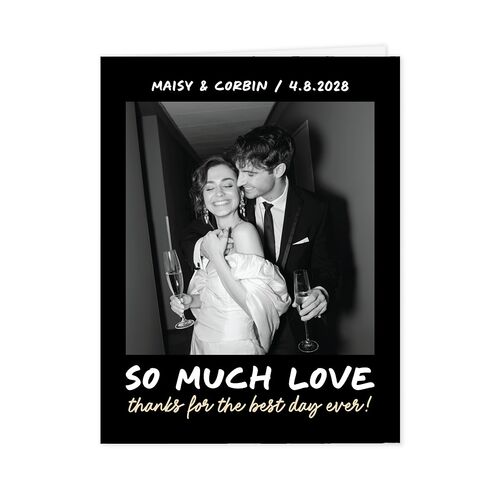Modern Marker Thank You Cards Midnight