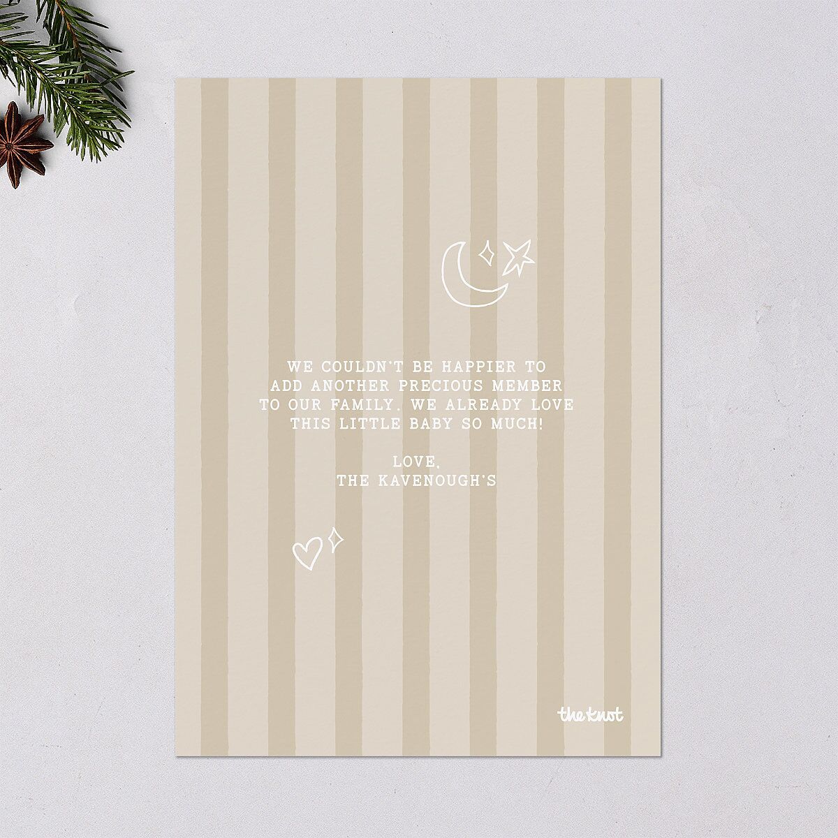 More Kids More Magic Hand Drawn Starry Photo Holiday Cards Cream Signature Blank Portrait Standard
