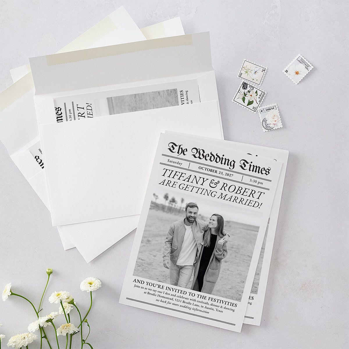 Newspaper Wedding Invitations — view 4