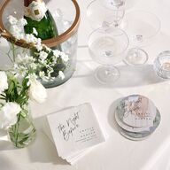 The Night Before You Are Mine Photo Wedding Day Coasters Pure White Cardboard Circle