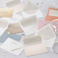 Elegant Photo Monogram Euro Envelope Liners Pure White Luxe