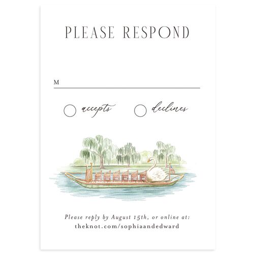 Boston Skyline Wedding Response Cards Espresso Signature Standard