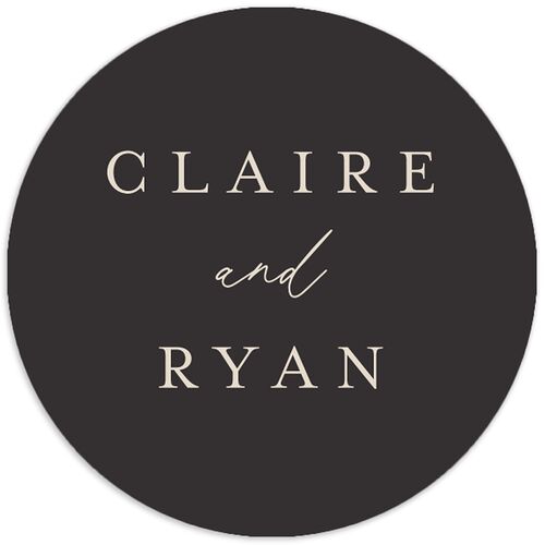 Gothic Antlers Wedding Stickers Charcoal