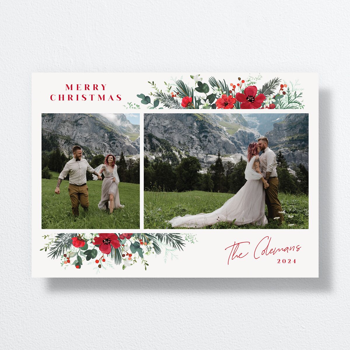 Holiday Floral Holiday Cards Crimson Signature