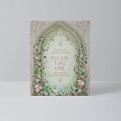 Fairytale Garden Bar Bended Tabletop Sign X-small Sage Standard Plastic XS Tabletop Bar