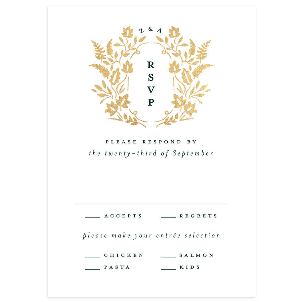 Rustic Kingdom Wedding Response Cards