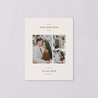 Elegant Minimalist Photo Save The Date Magnets Saddle Magnet Paper